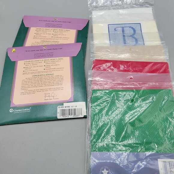 Aida 14 Count Lot of 7 Cross Stitch Fabric Cotton Asst Colors 12 x 18 Each - Picture 11 of 11